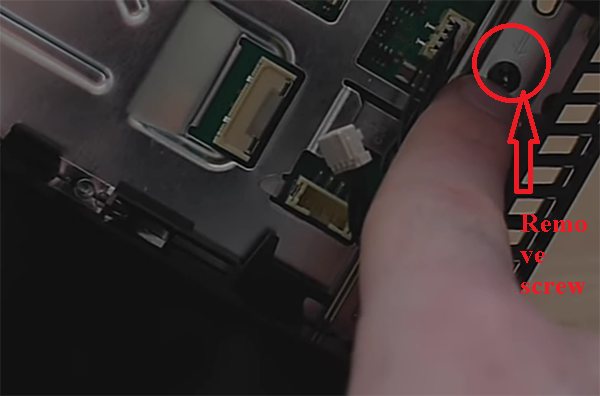 Remove motherboard holding screw; PS4 console