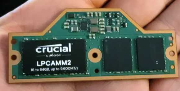  CAMM2 module, illustrating the most important laptop spec change in a decade.
