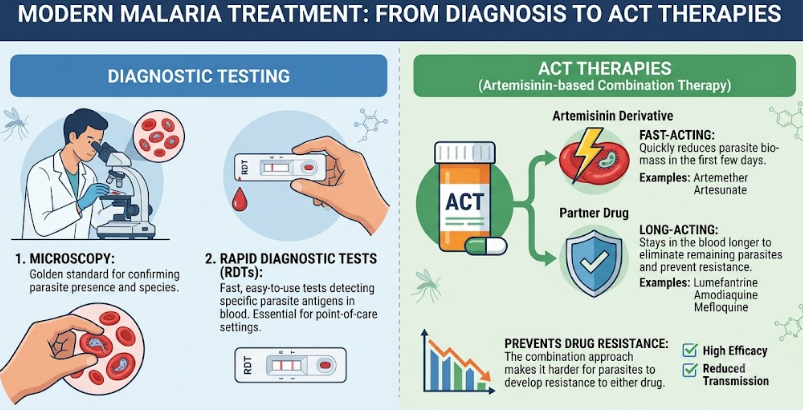 Mordern treatments of malaria