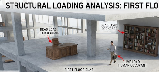 dead and live load on reinforced concrete slab
